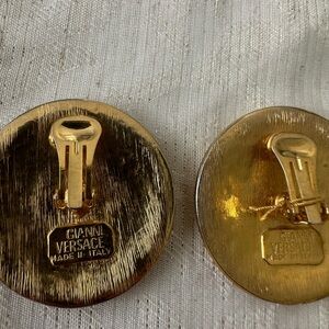 Gianni Versace Gold Clip-On Earrings